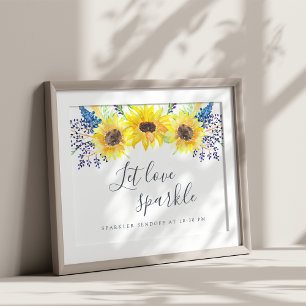 Flowerfields Bröllop Sparkler Sendoff-tecken Poster