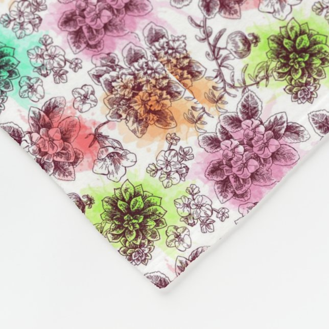Flowerful Fleece Blanket (Hörn)