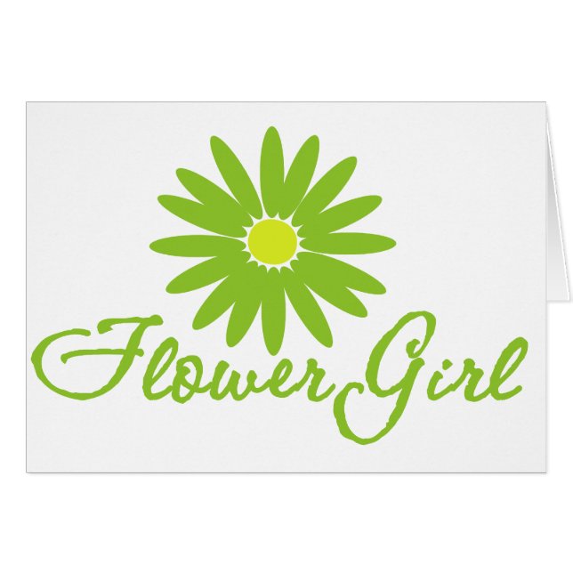 Flowergirl Daisy Hälsningskort (Framsidan Horizontal)