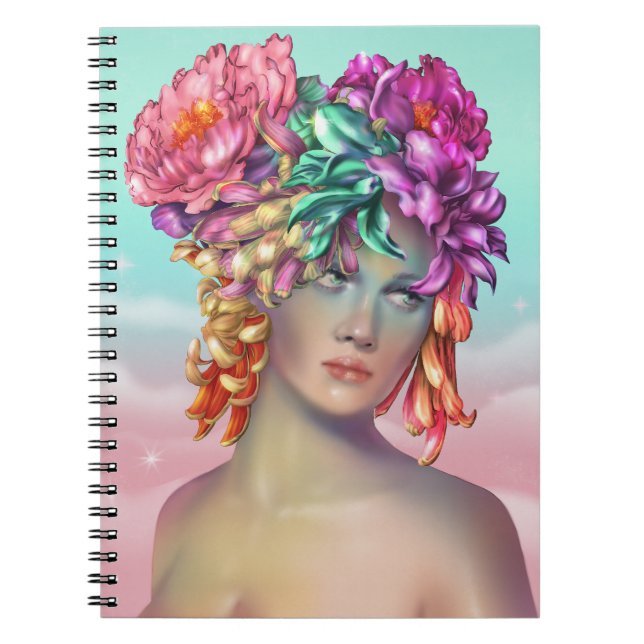 FlowerGirl Notebook Anteckningsbok (Framsidan)