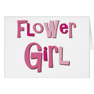 FlowerGirl rosabrunt Hälsningskort
