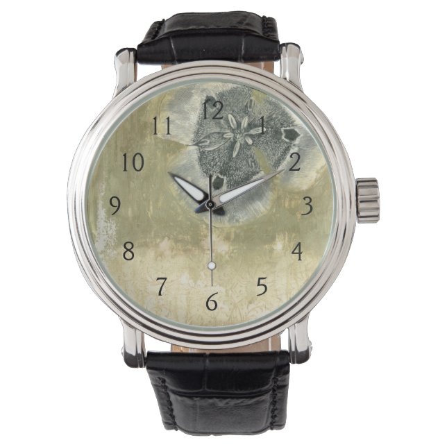 Flowerhead-Abstrakt med Glazed Struktur Armbandsur (Framsida)