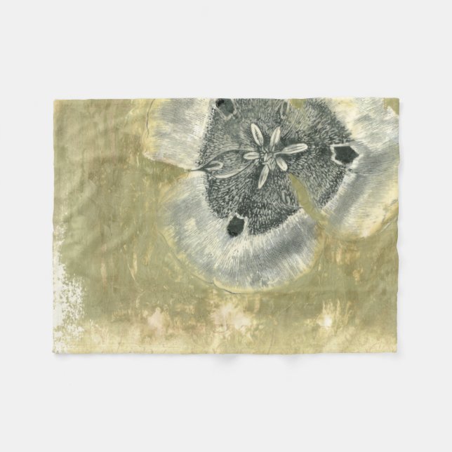 Flowerhead-Abstrakt med Glazed Struktur Fleecefilt (Framsidan (Horisontell))