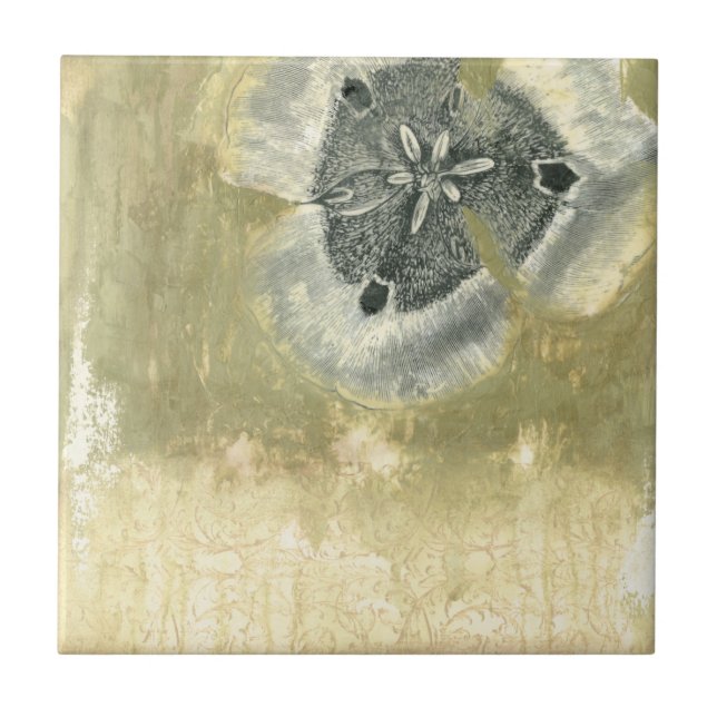 Flowerhead-Abstrakt med Glazed Struktur Kakelplatta (Framsidan)
