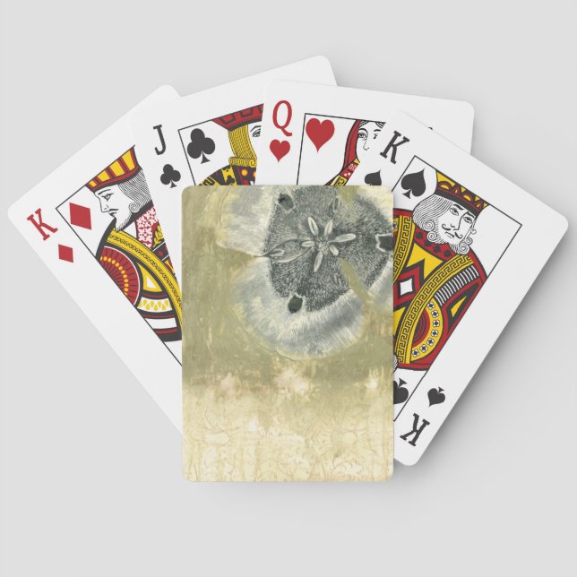 Flowerhead-Abstrakt med Glazed Struktur Spelkort (Baksidan)