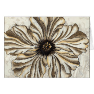 Flowerhead Fresco på Tan Background Hälsningskort