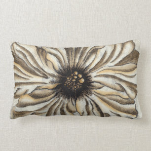 Flowerhead Fresco på Tan Background Lumbarkudde