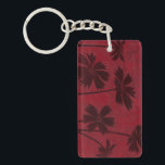 Flowerhead Silhouettes på Crimson Background<br><div class="desc">Blommor i silhuetterna ställs in mot en krimson bakgrund i den här contemporaryn botaniska målningen. Bakgrundens djupa rött fungerar som en underbar accent för blommigtens skuggor som visas i biet.</div>