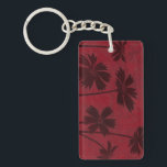 Flowerhead Silhouettes på Crimson Background<br><div class="desc">Blommor i silhuetterna ställs in mot en krimson bakgrund i den här contemporaryn botaniska målningen. Bakgrundens djupa rött fungerar som en underbar accent för blommigtens skuggor som visas i biet.</div>