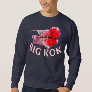 Flowerhorn Cichlid Big Kok Joke Funny Monster Lång Ärmad Tröja