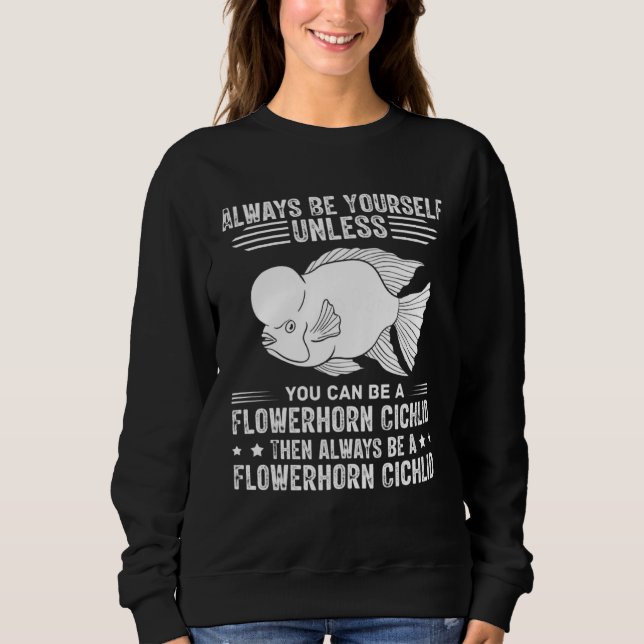 Flowerhorn Cichlid Fish Aquarium Food Tank Owner T Shirt (Framsida)