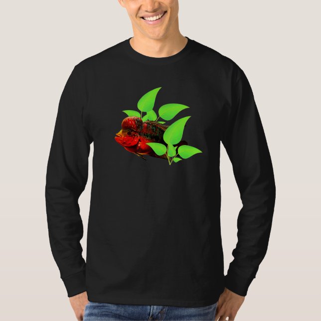Flowerhorn Cichlid Fish Tank Owners T Shirt (Framsida)