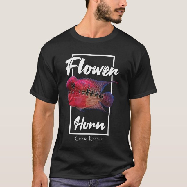 Flowerhorn Cichlid Monster Fish Keeper T Shirt (Framsida)