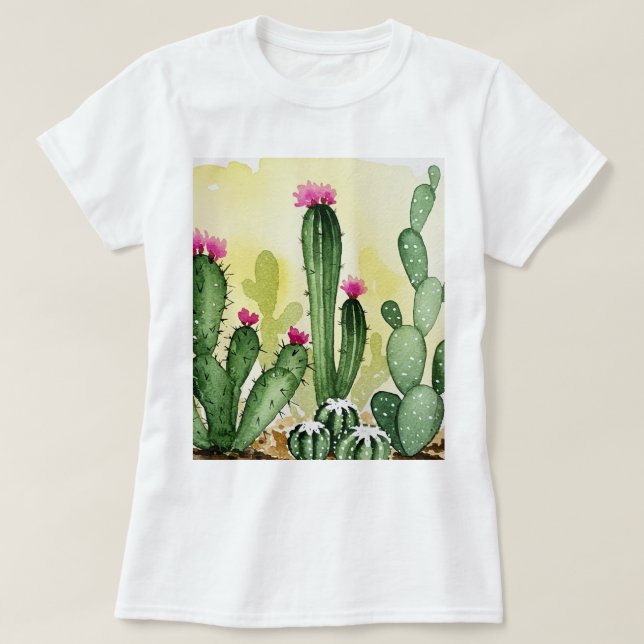  Flowering cacti T Shirt (Design framsida)