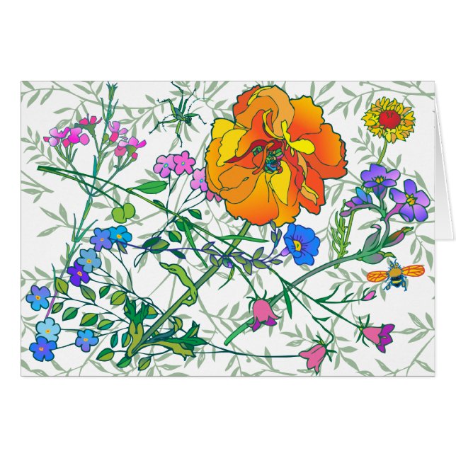 'FlowerMania Hälsningskort (Framsidan Horizontal)