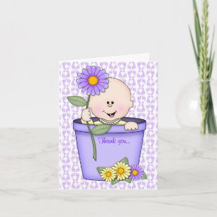 FLOWERPOT BABY LILA TACK NOTE MUMSBUBSNGRUBS KORT