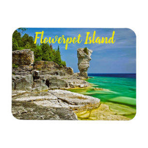Flowerpot Island Kanada stiliserat Magnet