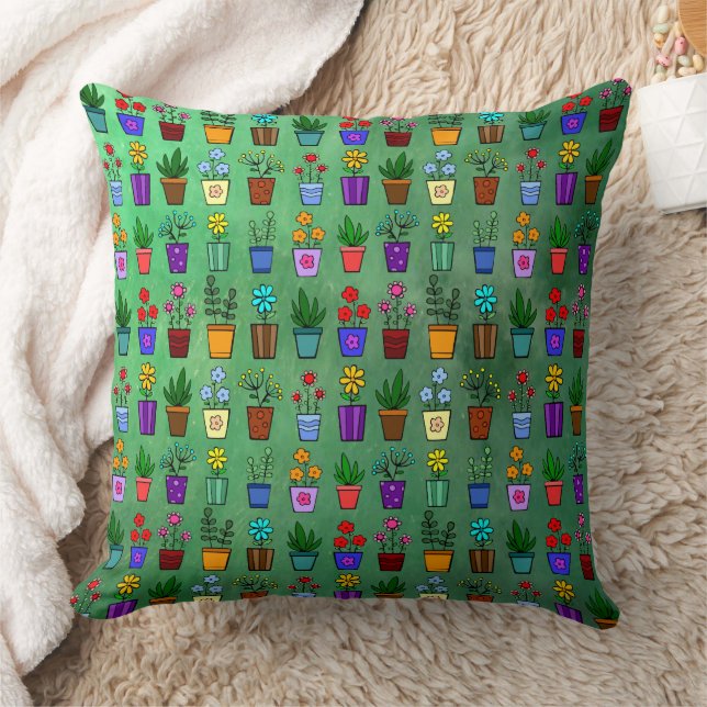 Flowerpots  kudde (Filt)