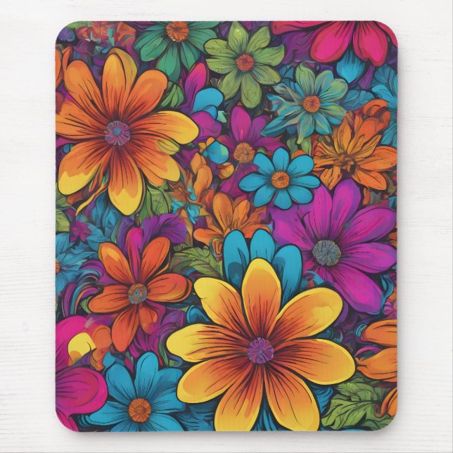 "Flowerpower" Art Mouse Pad Musmatta (Framsidan)
