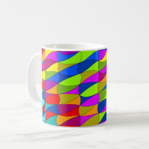 Flowerpower-blandat kaffe mönster mugg