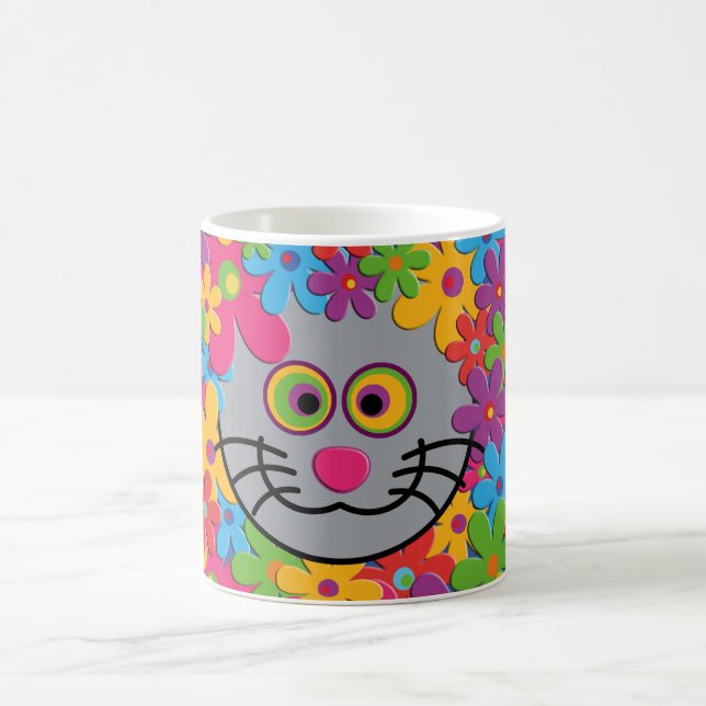 FlowerPower-Katze Kaffemugg (Center)