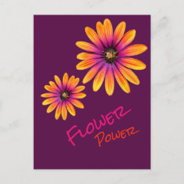 FlowerPower Postcard-lila Vykort