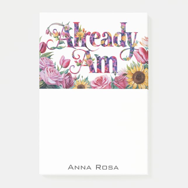 *~* Flowers 10 AM AP85 Manifesting Post-it Block (Framsida)