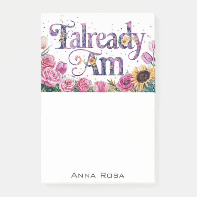 *~* Flowers 2 AM AP85 Manifesting Post-it Block (Framsida)