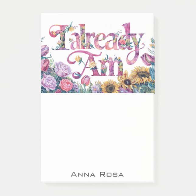 *~* Flowers 4 AM AP85 Manifesting Post-it Block (Framsida)