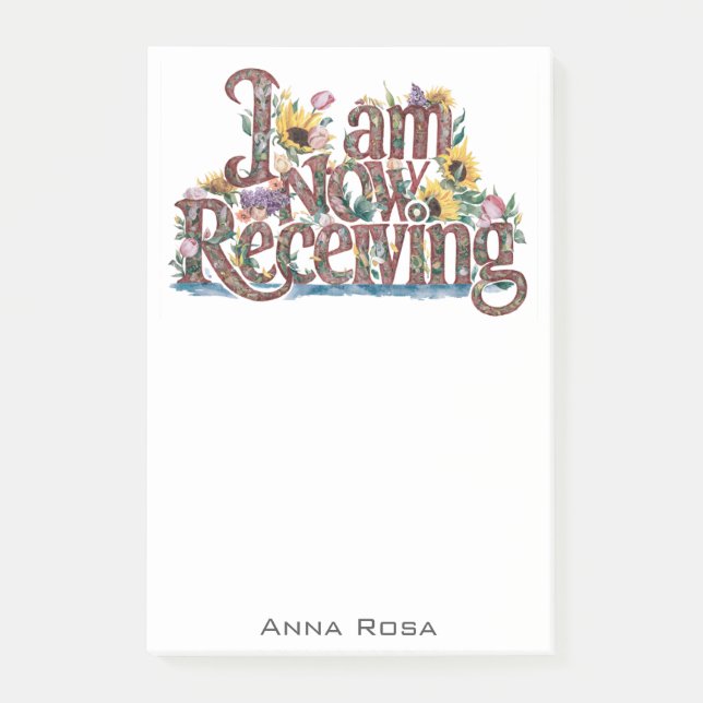 *~* Flowers 8 I KÖP NU AP85 Manifesting Post-it Block (Framsida)