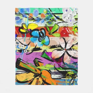 Flowers Abstrakt, Geometric Linjer Composition. Fleecefilt