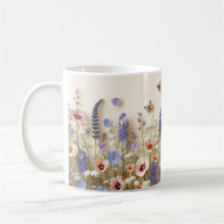 Flowers and Butterflies, Cottagecore Style Kaffemugg