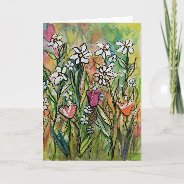 Flowers and Hearts for You Kort (Framsida)