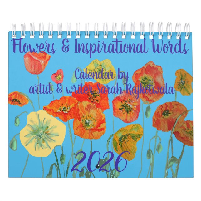 Flowers and Inspirational Words 2026 Calendar Art Kalender (Omslag)