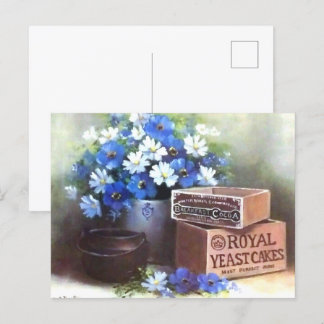 Flowers Antiques Wooden Advertising Crat Postcard Vykort