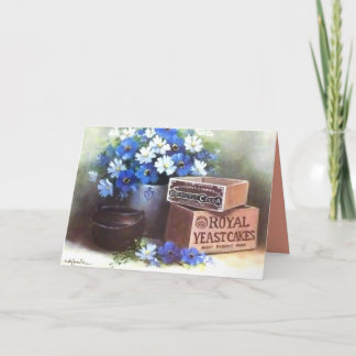 Flowers Antiques Wooden Advertising Låda Kort