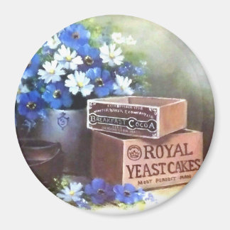 Flowers Antiques Wooden Advertising Låda Magnet
