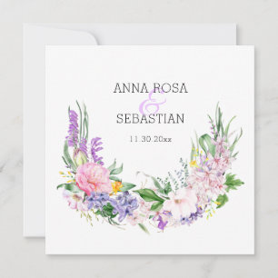 *~* Flowers AR12 QR OSA PHOTO Bröllop Inbjudningar