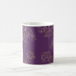 Flowers art nouveau Guld Kaffemugg