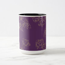 Flowers art nouveau Guld