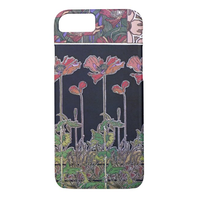 Flowers Art nouveau Stil, Mucha Case-Mate iPhone Skal (Baksida)