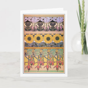 Flowers Art nouveau Stil, Mucha Kort