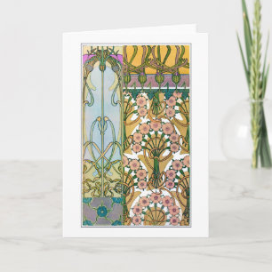 Flowers Art nouveau Stil, Mucha Kort