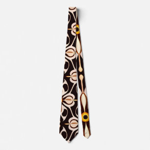 Flowers Batik Gult Beige Blommönster Slips