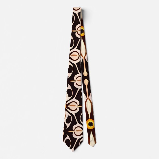 Flowers Batik Gult Beige Blommönster Slips (Framsida)