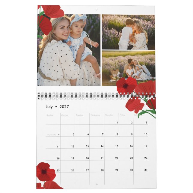 Flowers Berries & Greenery Photo Collage Kalender (Jul 2027)