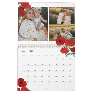 Flowers Berries & Greenery Photo Collage Kalender
