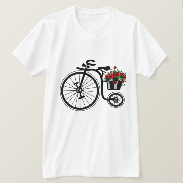 Flowers Bike T-Shirt - Romantic (Design framsida)