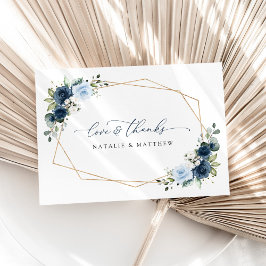 Flowers, Blåa blommor, Boho, Blommigt Bröllop Tack Kort