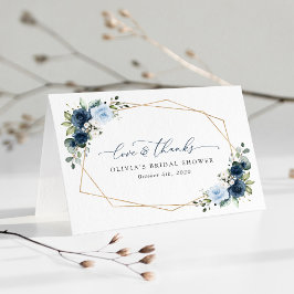Flowers, Blåa blommor, Boho, Möhippa Tack Kort